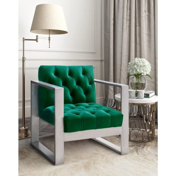 TOV Furniture Oliver Velvet Chair | Green Online - Image 5