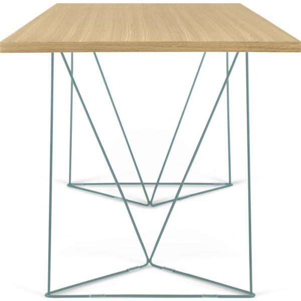 TemaHome Flow Desk | Oak   Sea Green Lacquered Steel Cheap - Image 4