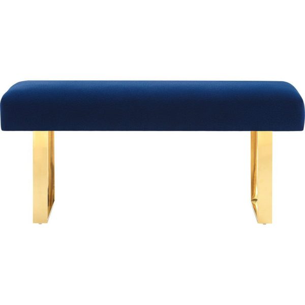 TOV Furniture Alexis Velvet Bench | Blue Discount - Image 2