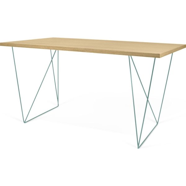 TemaHome Flow Desk | Oak   Sea Green Lacquered Steel Cheap - Image 5