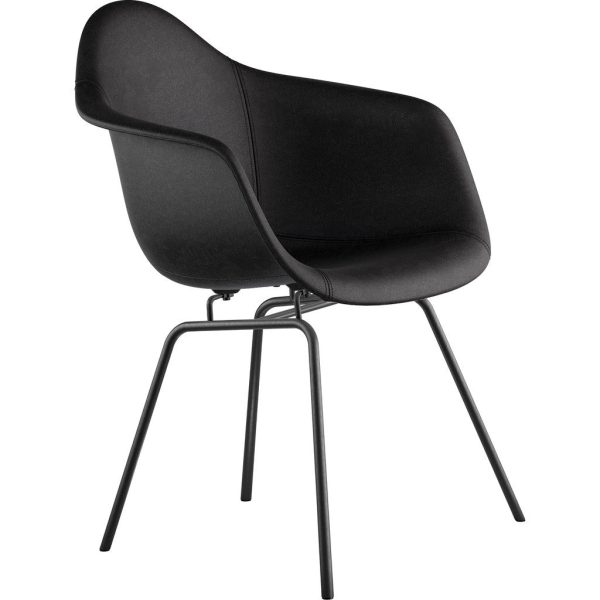 NyeKoncept Mid Century Classroom Armchair | Milano Black Gunmetal Fashion