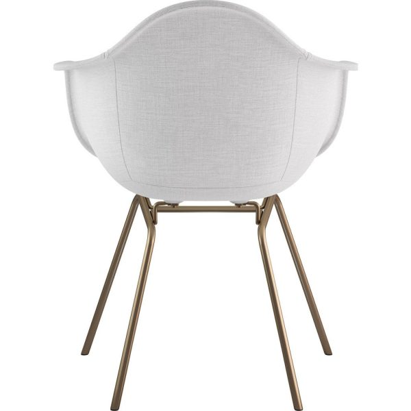 NyeKoncept Mid Century Classroom Armchair | Glacier White Brass Fashion - Image 5