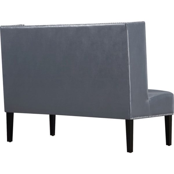 TOV Furniture Halifax Leather Banquette Bench | Grey Online now - Image 4
