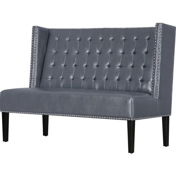 TOV Furniture Halifax Leather Banquette Bench | Grey Online now