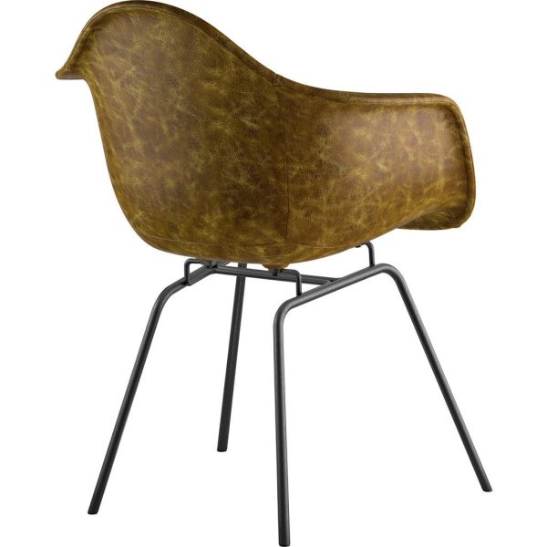 NyeKoncept Mid Century Classroom Armchair | Palermo Olive Gunmetal Sale - Image 5