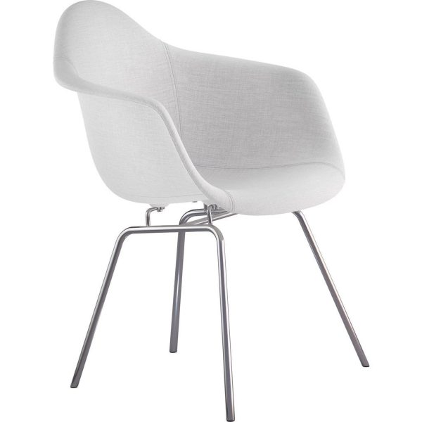 NyeKoncept Mid Century Classroom Armchair | Glacier White Nickel Supply