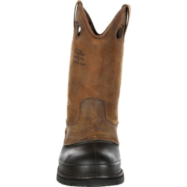 Georgia Boot Mud Dog Wellington Work Boots | Brown Black Online now - Image 5