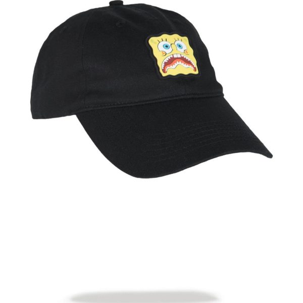 Sprayground Spongebob Shark Mouth Dad Hat | Black Hot on Sale