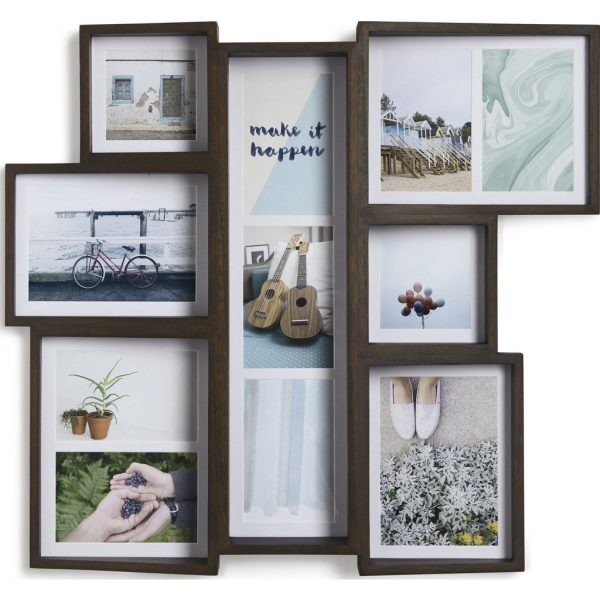 Umbra Edge Multi Photo Display | Aged Walnut Online now - Image 2