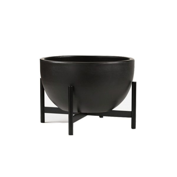 Modernica Ceramic Small Bowl Planter | Charcoal Sale - Image 2