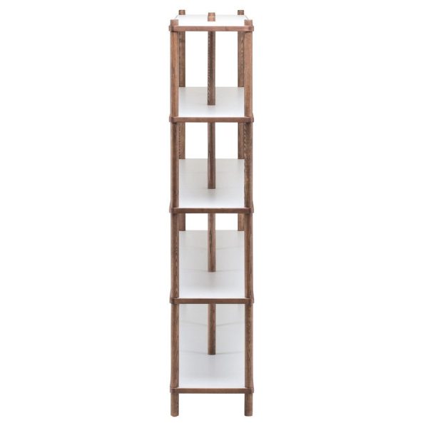 Nuevo Justin 5 Tier Shelving | White And Grey   Walnut Online - Image 2