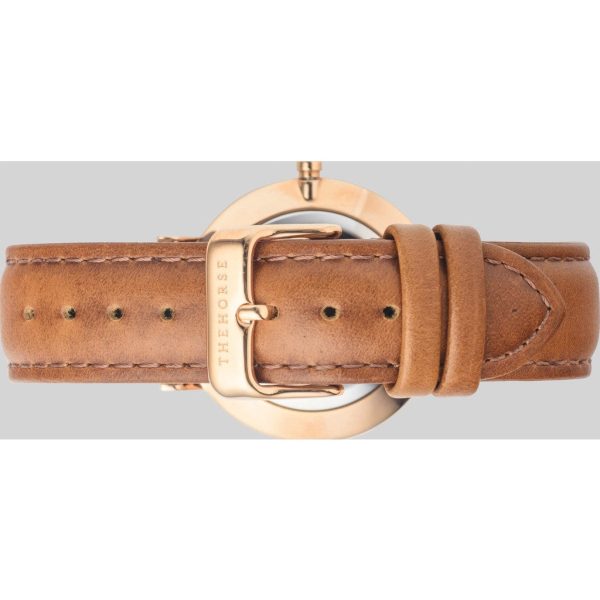The Horse Classic Rose Gold Watch | Black Tan Hot on Sale - Image 3