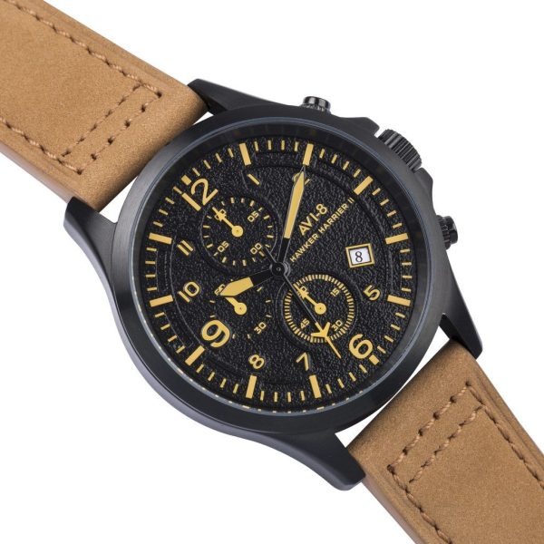 AVI-8 Hawker Harrier II AV-4001-09 Chronograph Watch | Tan Online Sale - Image 3