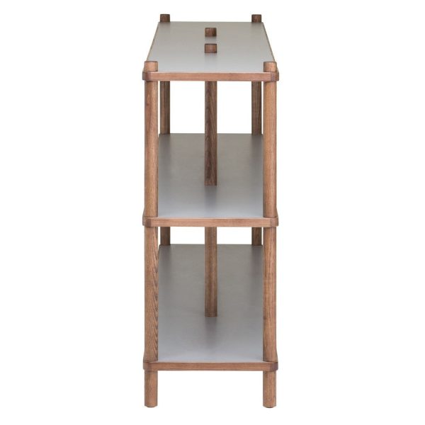 Nuevo Justin 3 Tier Shelving | White And Grey   Walnut Online Sale - Image 2