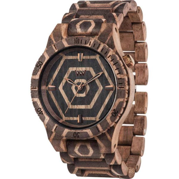 WeWood Alpha Nature Beehive Nut Wood Watch | Walnut Print For Discount