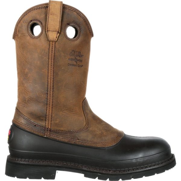 Georgia Boot Mud Dog Wellington Work Boots | Brown Black Online now - Image 3