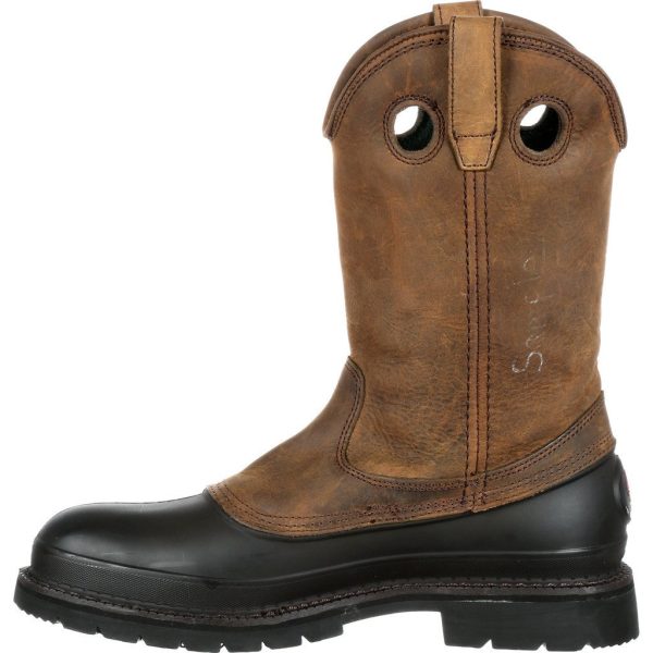 Georgia Boot Mud Dog Wellington Work Boots | Brown Black Online now - Image 2