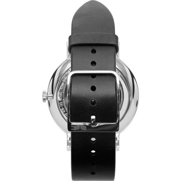 Vestal The Sophisticate Watch | Black Silver Black Italian Leather Swiss Jewel Movement Online Sale - Image 2
