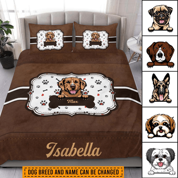 Dog Personalized Bedding Set, Personalized Gift for Dog Lovers, Dog Dad, Dog Mom - BD047PS04 Online Hot Sale