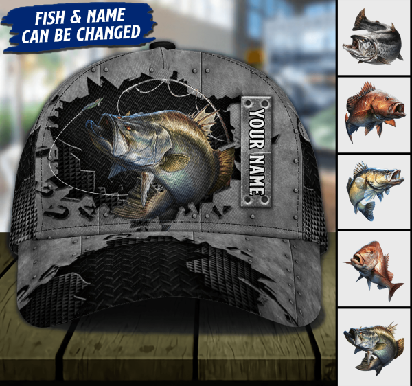 Fishing Personalized Classic Cap, Personalized Gift for Fishing Lovers - CP144PS05 Cheap