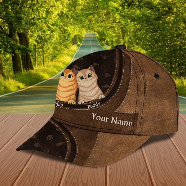 Cat Personalized Classic Cap, Personalized Gift for Cat Lovers, Cat Mom, Cat Dad - CP124PS05 Cheap - Image 4