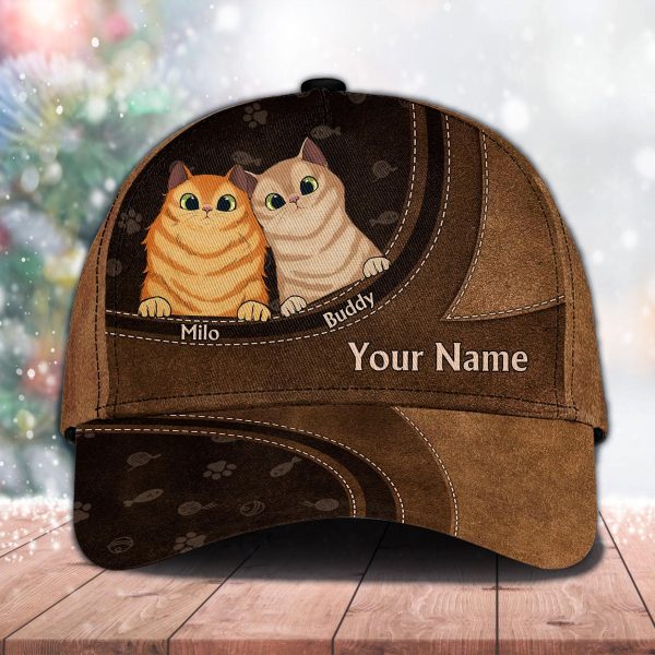 Cat Personalized Classic Cap, Personalized Gift for Cat Lovers, Cat Mom, Cat Dad - CP124PS05 Cheap - Image 2