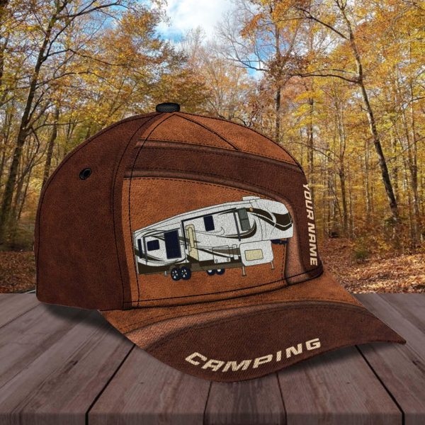 Camping Brown Personalized Cap, Personalized Gift for Camping Lovers - CP093PS08 Hot on Sale - Image 3