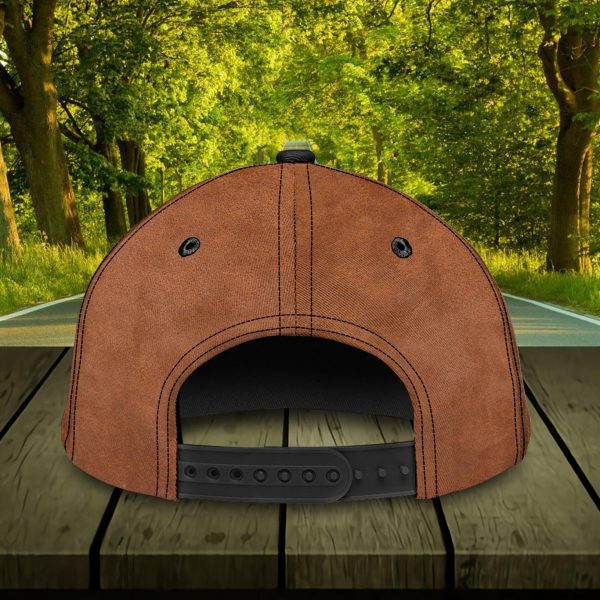 Camping Brown Curves With Logo Personalized Classic Cap, Personalized Gift for Camping Lovers - CP109PS07 Cheap - Image 4