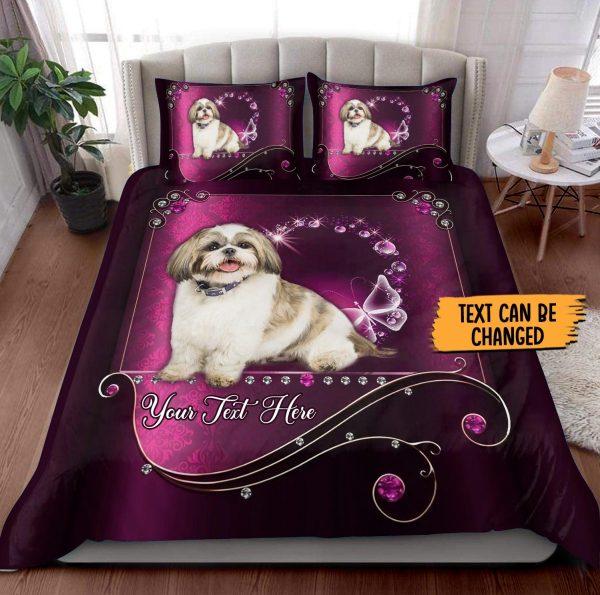 Personalized Shihtzu Bedding Set, Personalized Gift for Shihtzu Lovers - BD220PS06 on Sale